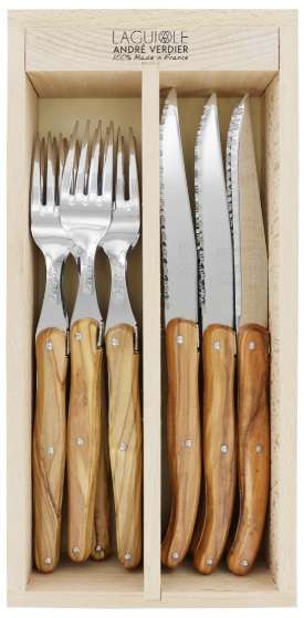 Andre Verdier 12 Piece Cutlery Set - Olive Wood (66006)