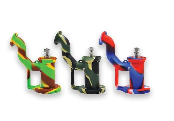 Silicone Dab Rig (Assorted) - 14.5cm (Bong079)