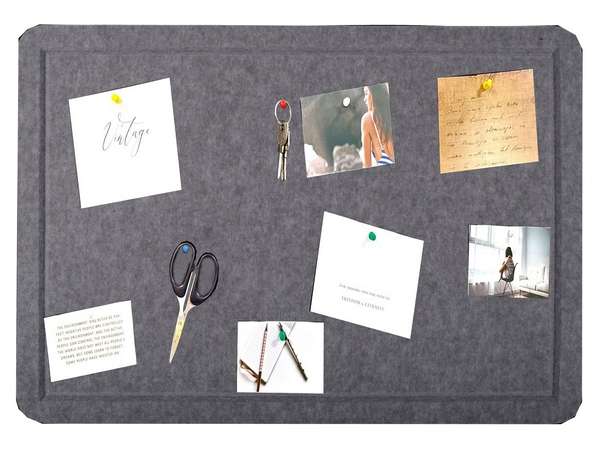 Adhesive Felt Notice Board - grey (ST391H)