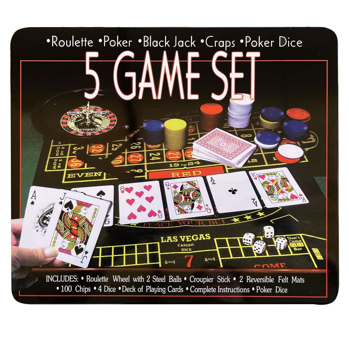 5-in-1 Casino Game Set (RGS5250)