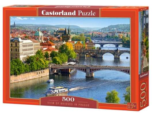 View of Bridges in Prague (500 Piece Puzzle)