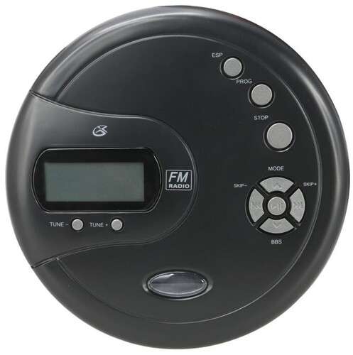 GPX Portable CD Player with 60 Second Anti-Skip FM Radio (PC332B)