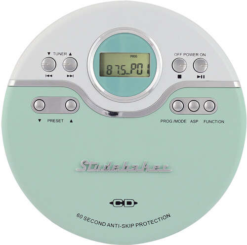 Studebaker Joggable Personal CD Player - mint green (SB3703MW)