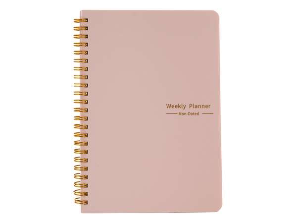 A5 Weekly Planner (Non-Dated) - pink (ST396PA5)