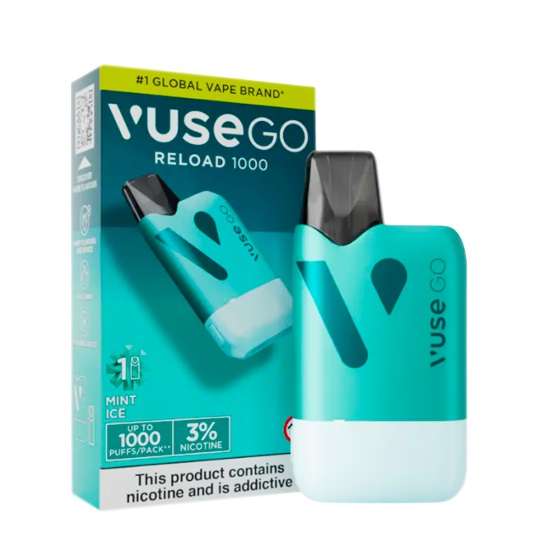 Vuse Rechargeable Pod Kit Reload - 1000 3% - Mint Ice (VSEK03)