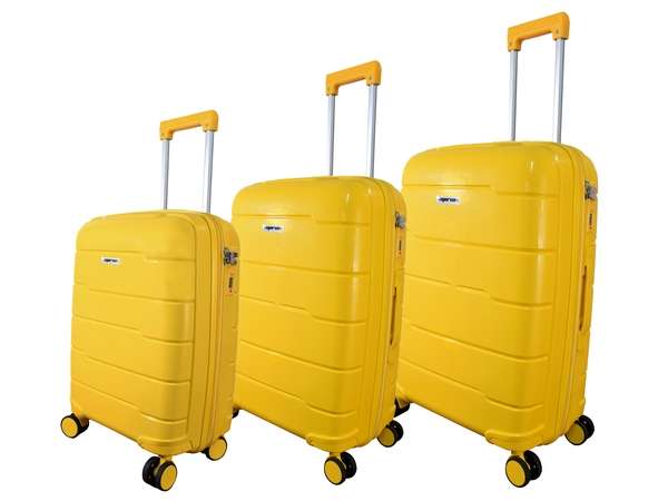 ExpandPro Double-Zipper Luggage Set - yellow (BAG185Y-3Set)