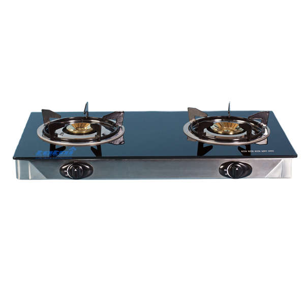2 BURNER GLASS TOP GAS STOVE