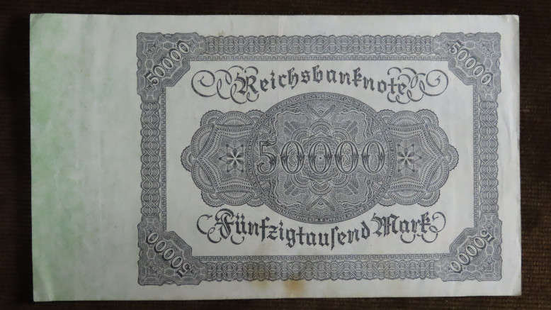 Germany - 50 000 Mark, 1922, p-79 without Underprint