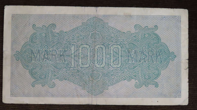 Germany - 1000 Mark, 1922, p-76b , Thorns Watermark