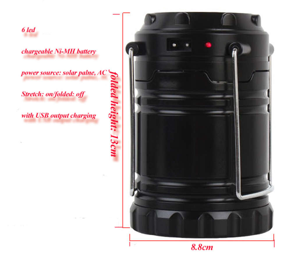 Bulk from 6//Rechargeable Solar Powered  Camping Lantern