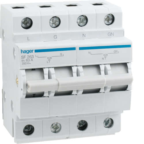 HAGER Changeover Switch - Single Phase 230V 2P - Hager 0.30kg