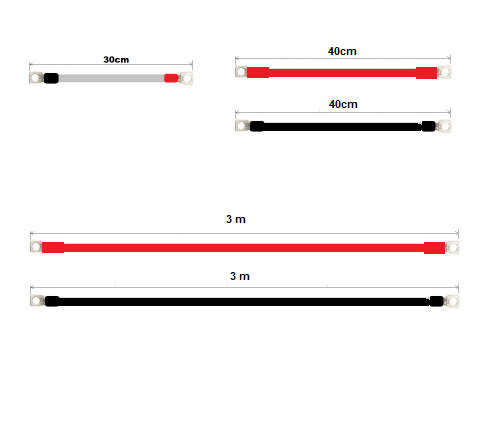 35mm2 Battery Cable set for 24V setup - 3kg