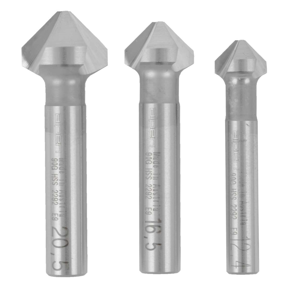Hss Countersink Set - Pcs 12.4 - 16.5 - 20.5Mm