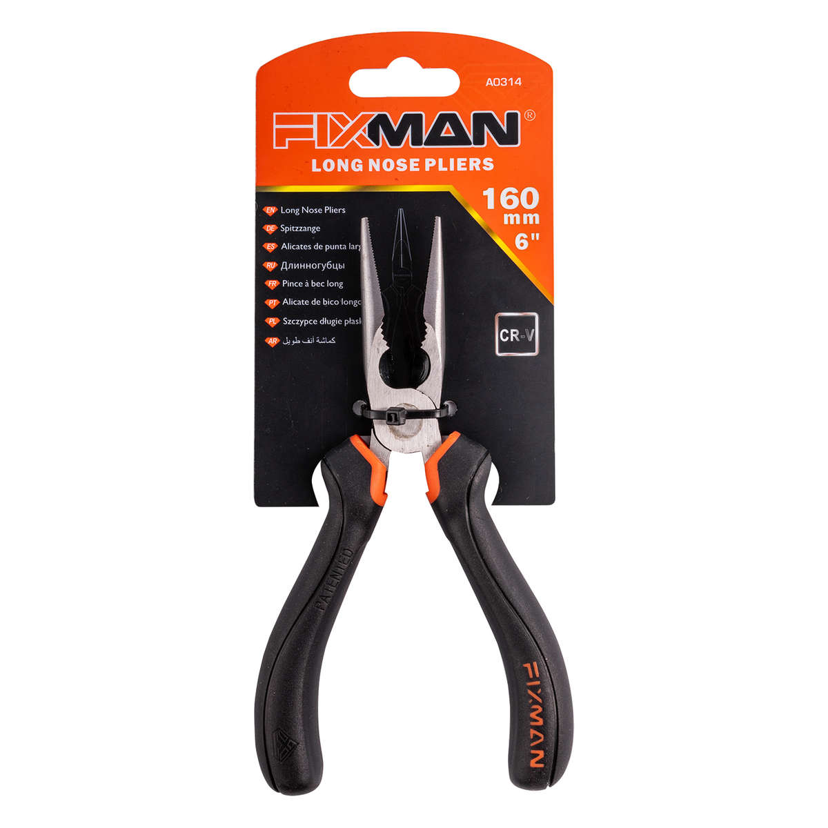 Fixman Industrial Long Nose Pliers 6"/160Mm