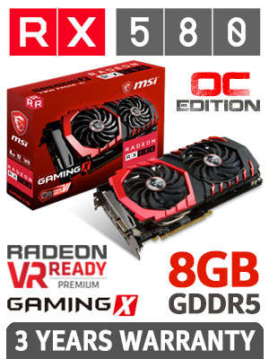 MSI Radeon RX 580 Gaming X 8GB