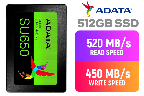 ADATA SU650 512GB 3D-NAND SATA 2.5 inch Internal SSD