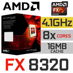 AMD FX 8320 CPU 8-Core 3.5GHz (4.1GHz Turbo) Socket AM3+ 125W