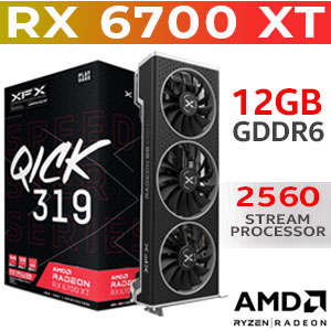 XFX Radeon RX 6700 XT Speedster QICK319 Black