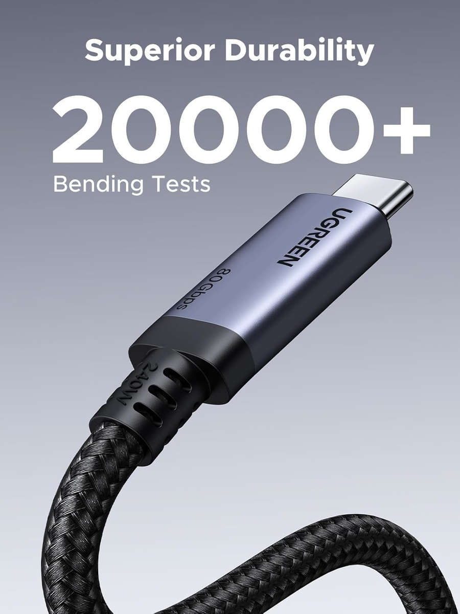 UGREEN USB4 Gen4 240W USB-C to USB-C Cable (Black)