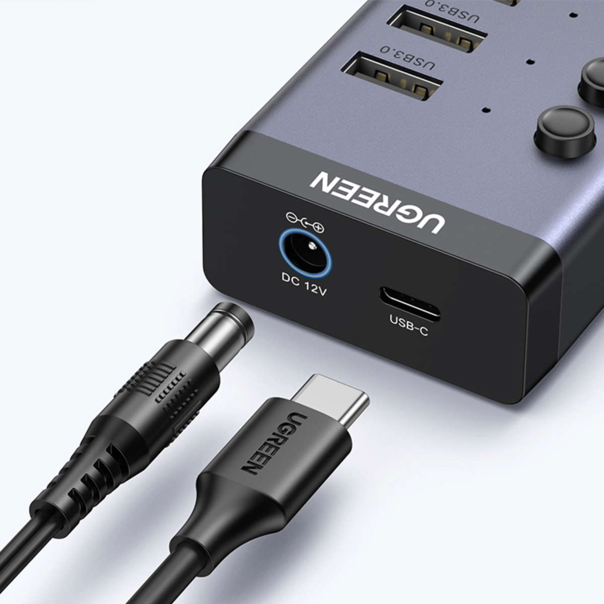 UGREEN 7 in 1 USB 3.0 Hub-Grey
