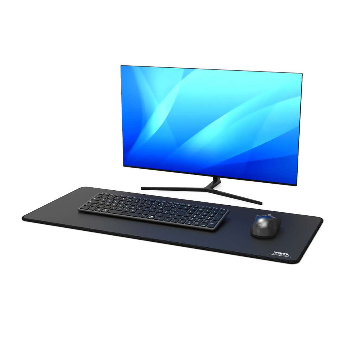 Port Connect Professional Desk Pad - Black (300 x 700mm)