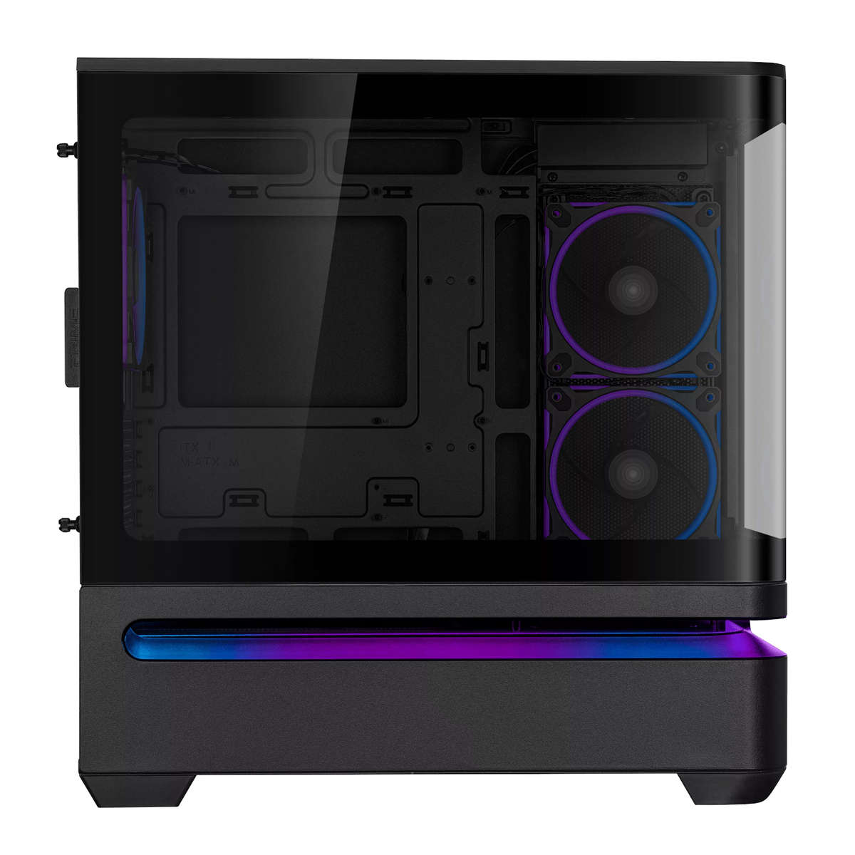 Asus Prime AP202 ARGB Curved Tempered Glass Micro-ATX Chassis – Black