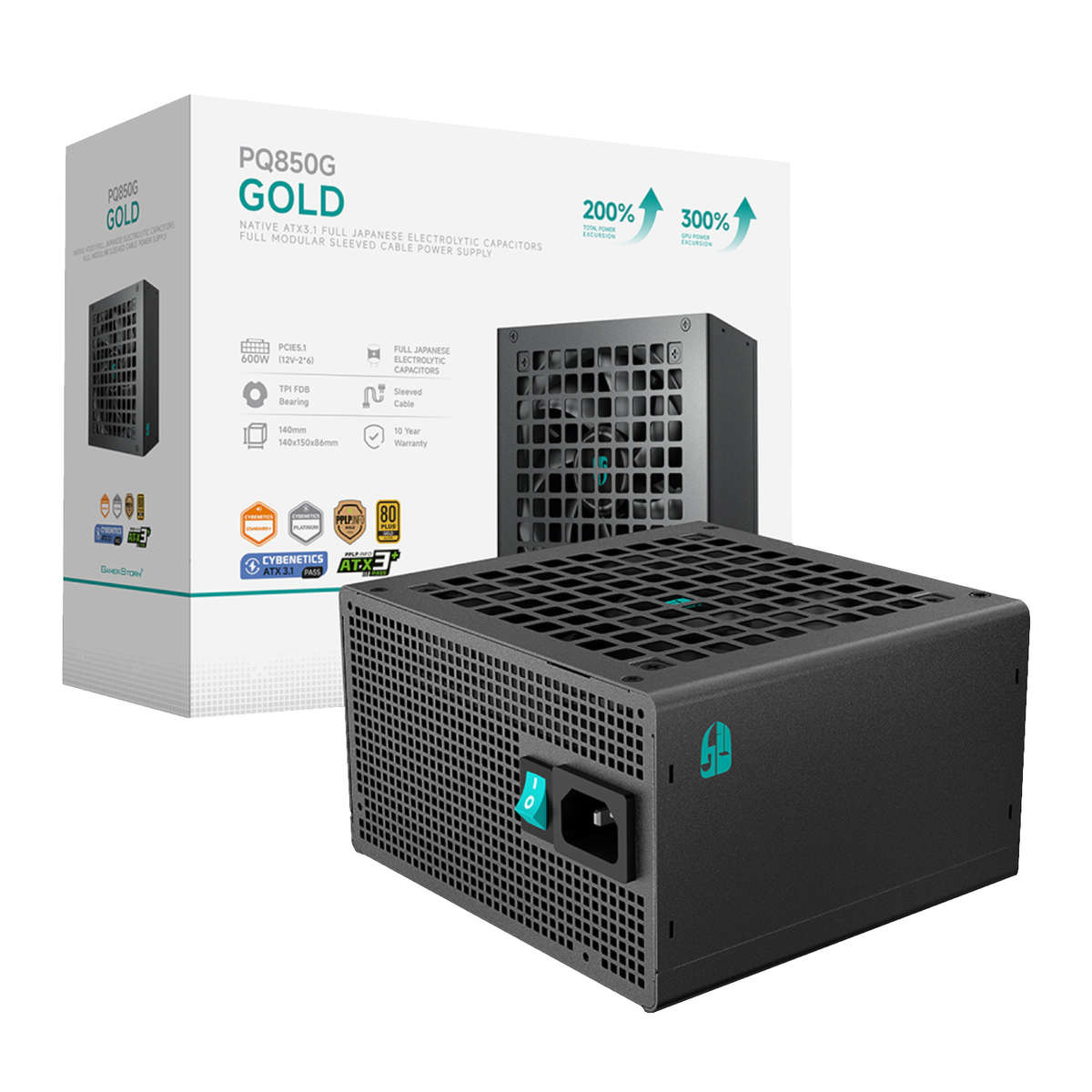 DeepCool PQ850G Series 850W 80 PLUS Gold Modular Power Supply