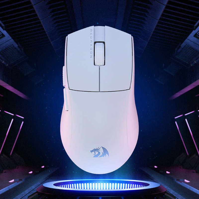 Redragon M916 PRO 1K 3-Mode Wireless Gaming Mouse – White