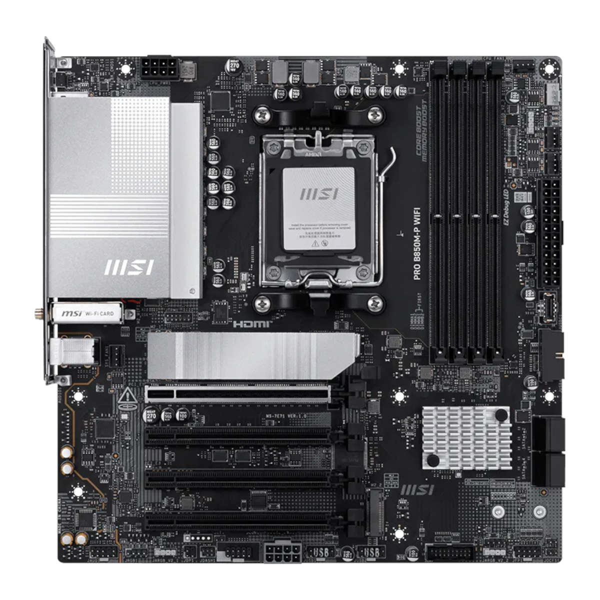 MSI PRO B850M-P WIFI AM5 mATX Motherboard