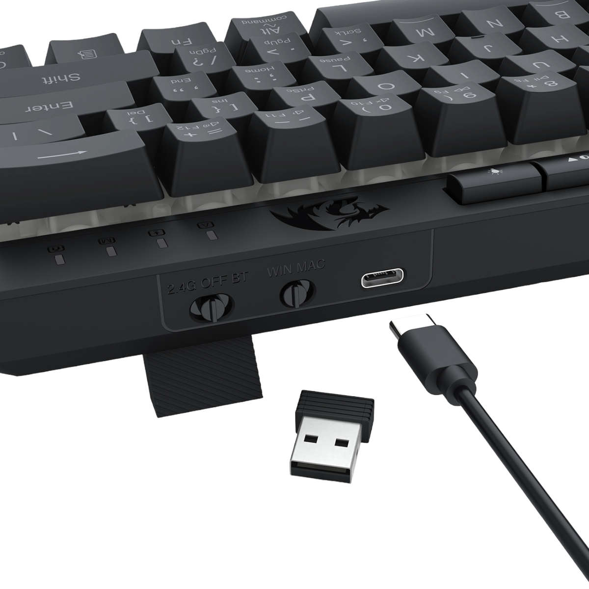 Redragon SHIVA K522 PRO RGB Wireless Gaming Keyboard- Black