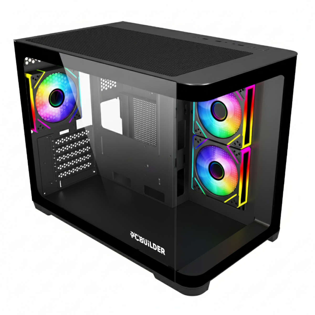 PCBuilder HIDEOUT Micro-ATX Back-Connect Gaming Chassis
