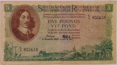 (Item 00034) South Africa 5 Bank Note