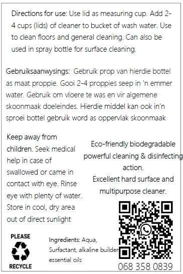 Multipurpose Cleaner Bergamot and Geranium 1l