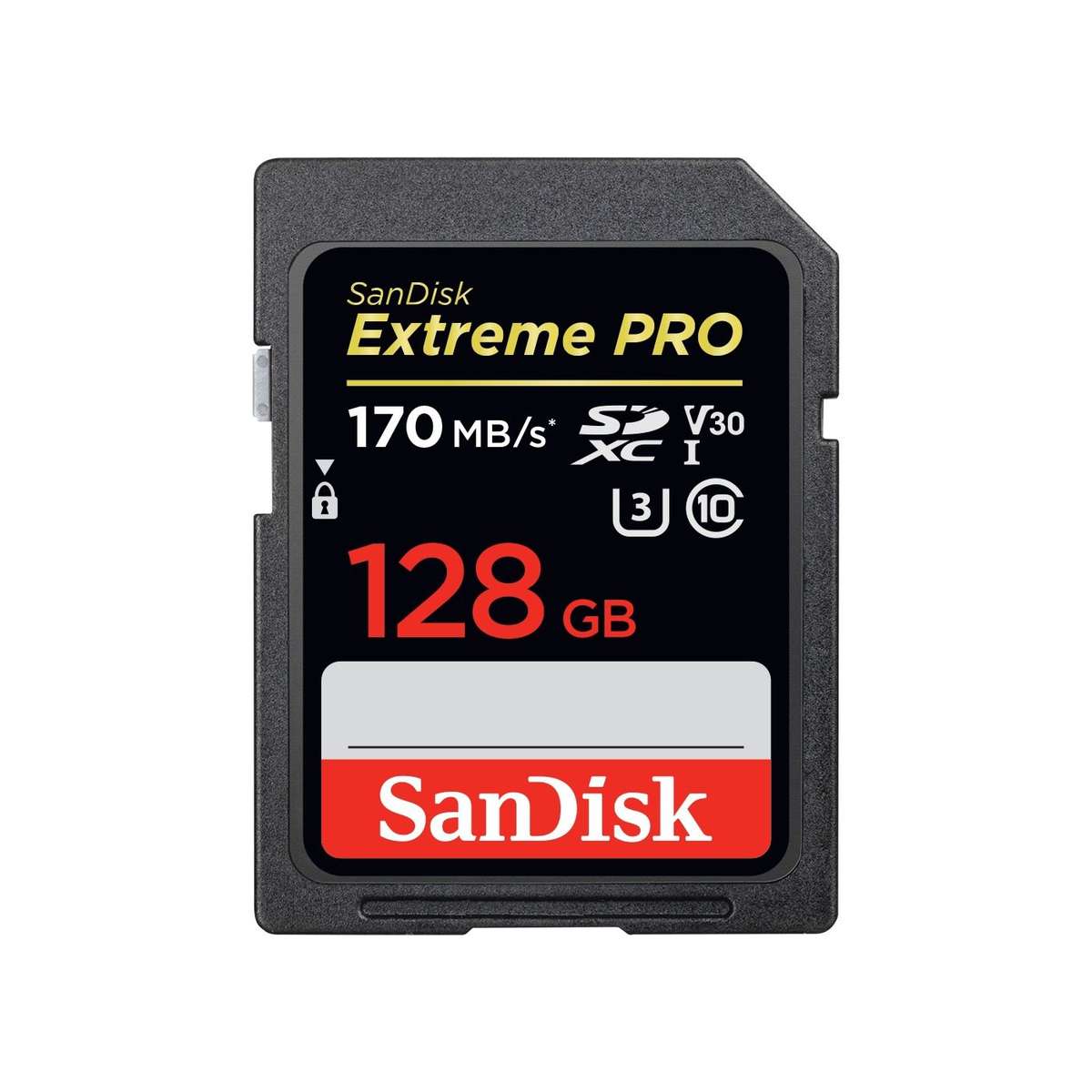 SanDisk 128GB Extreme Pro SDXC 170MB/s V30 UHS-I U3 Memory Card