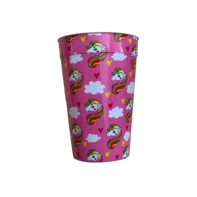 Unicorn Plastic Cups (Pink with Unicorns and Clouds)