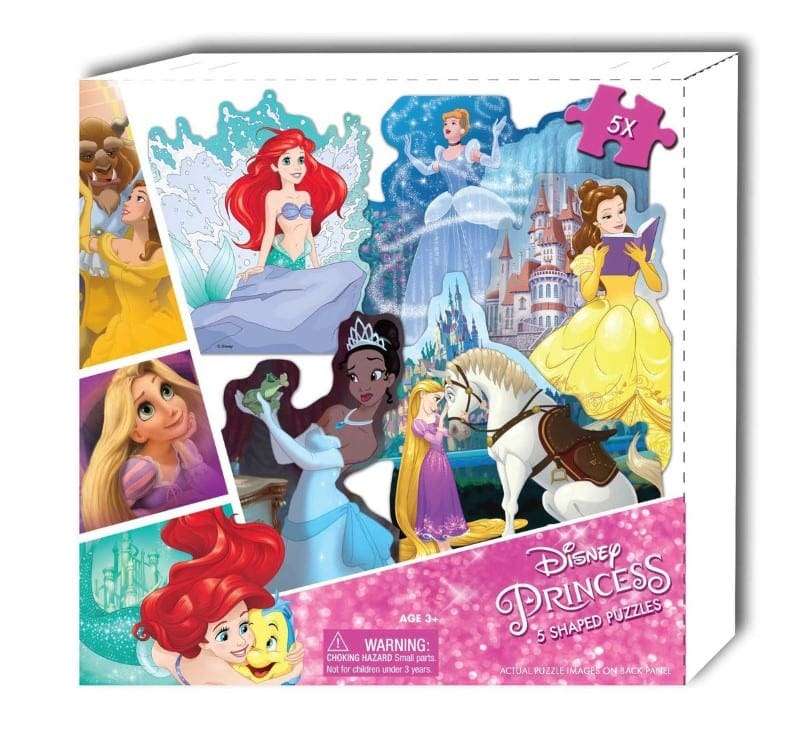 Disney Princess 5 Shaped Puzzles in Box