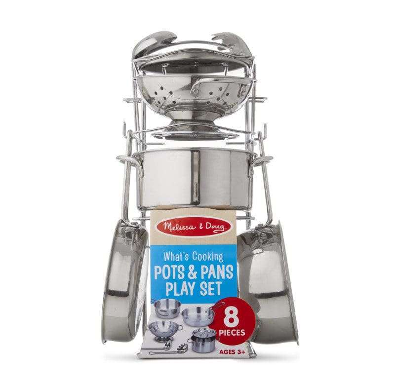 Melissa & Doug: Let's Play House! Stainless Steel Pots and Pans Play Set