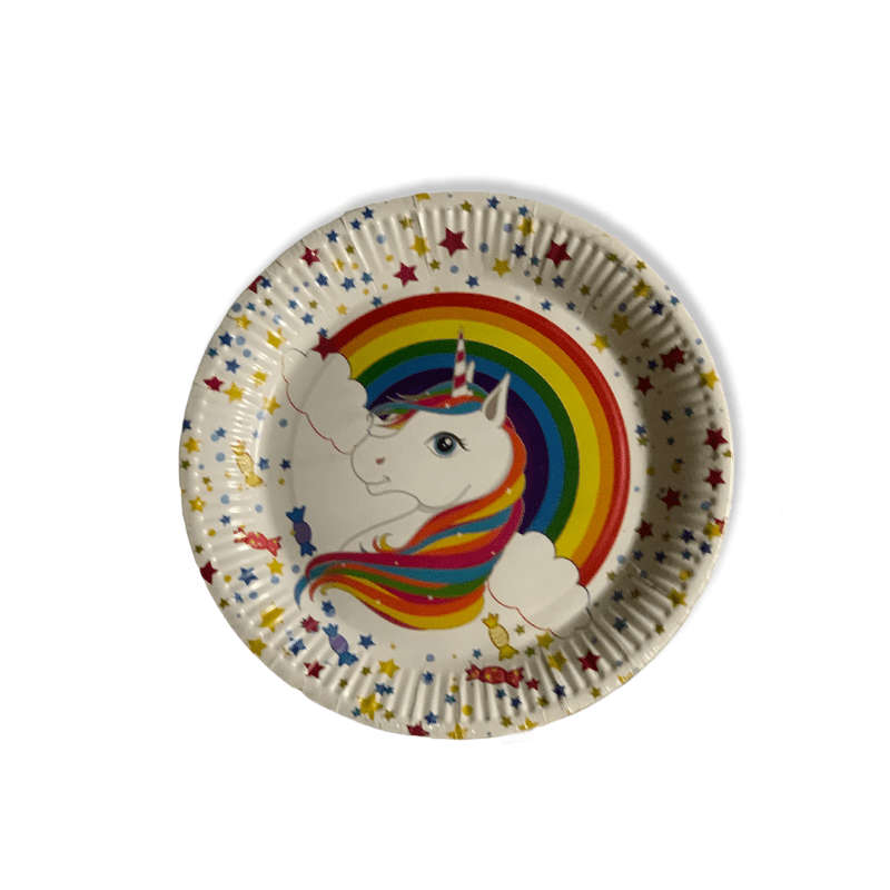 Rainbow Unicorn Plates (23 cm)