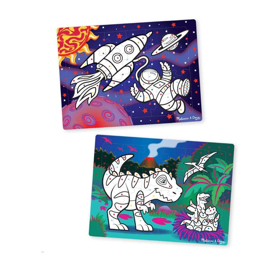Melissa & Doug: 3D Colouring Puzzles - Space and Dinosaurs
