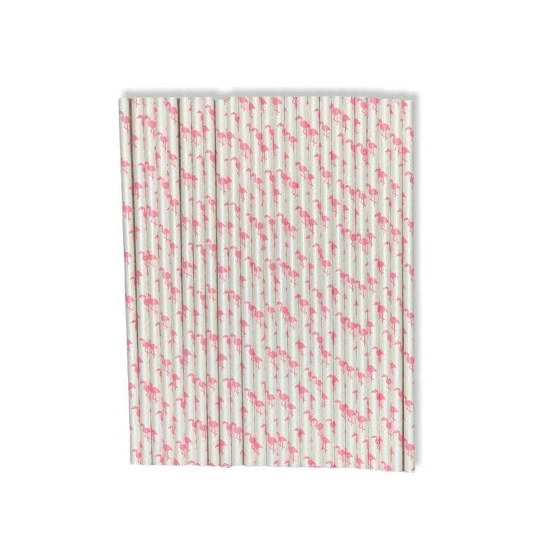 Flamingo Paper Straws
