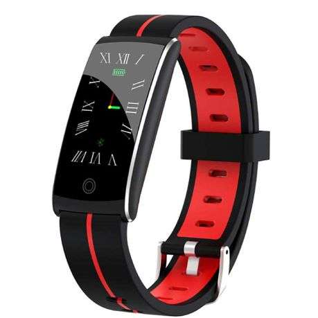 Fitness Tracker F10+ Smart Watch, IP67 Waterproof Activity Tracker - Black & Red
