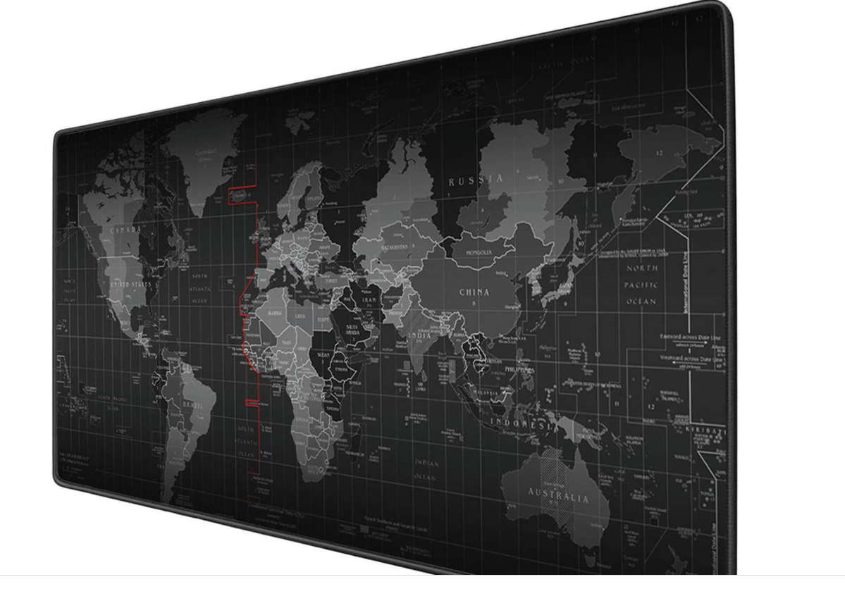 World Map Anti-Slip Extended Mouse Pad