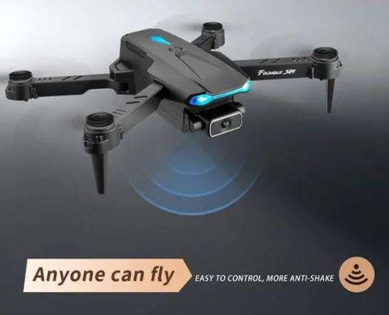 F190 DRONE WITH 4K DUAL CAMERA F/2.15 100 FOV LED NIGHT FLIGHT FOLDABLE MINI DRONE