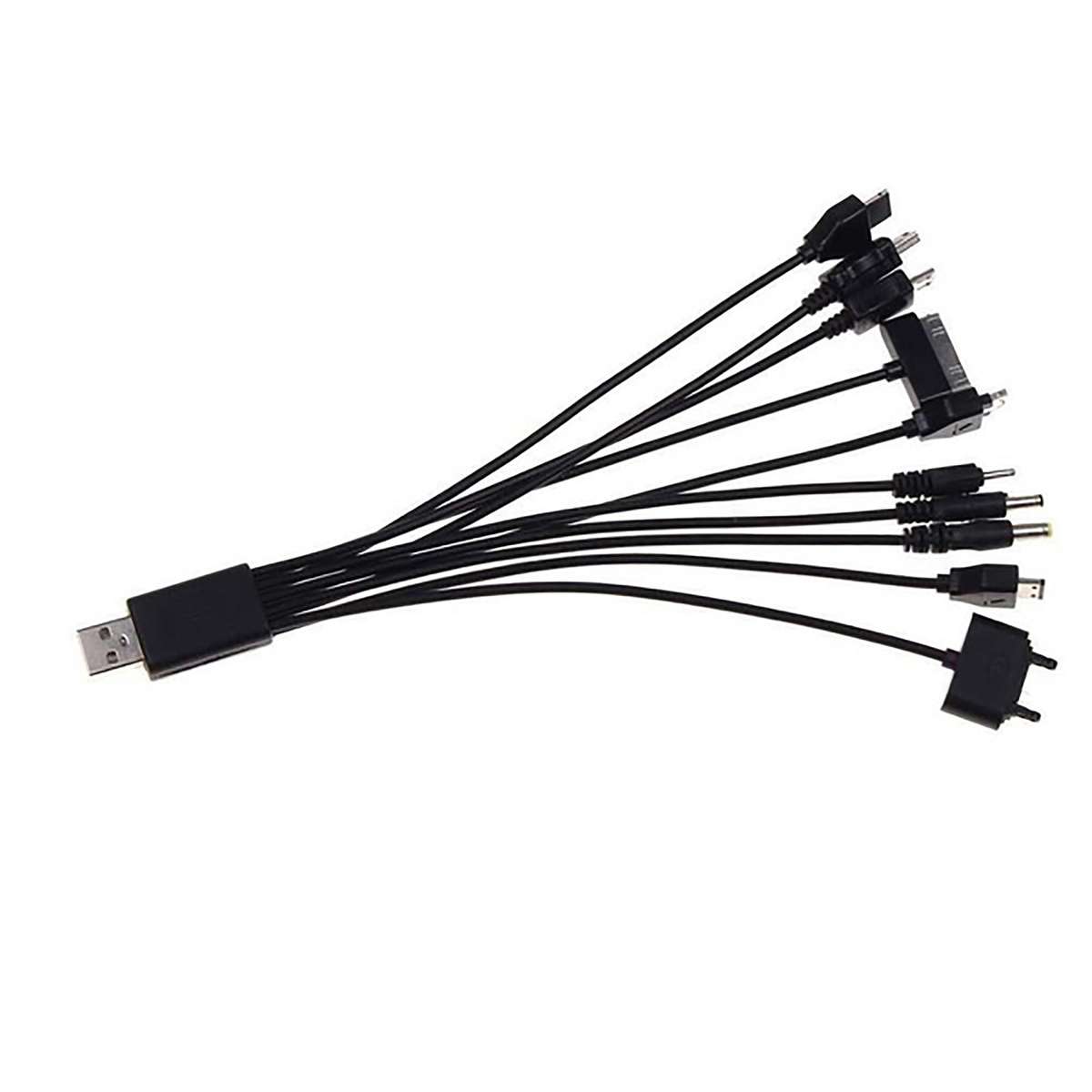 Universal 10 in 1 Multi USB Cable Car Charger for Mobile Phone