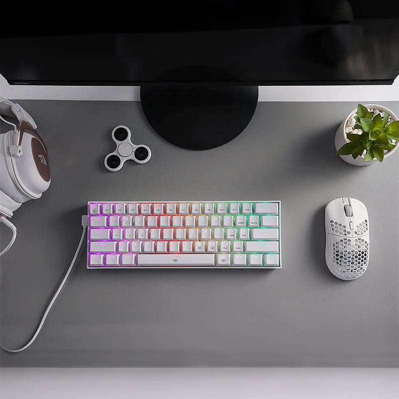 REDRAGON DRAGONBORN Wired Mechanical Keyboard RGB67Key Design - White