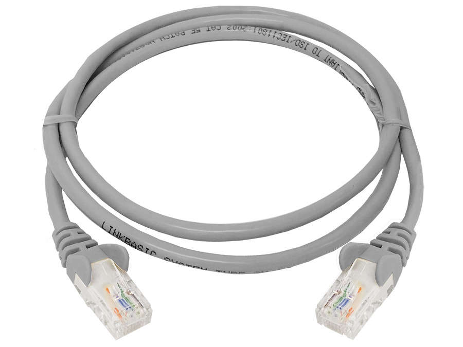 Linkbasic 1 Metre UTP Cat5e Flylead Grey