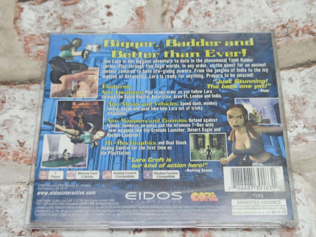 Tomb Raider 3 : PS1 NTSC (Pre-owned)