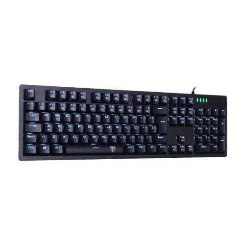 T-Dagger Bermuda Blue-Ice LED Backlit|150cm Cable|104 Key|Mechanical Keyboard  Black