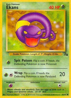 Ekans 46/62  - Pokemon Fossil