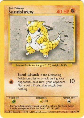 Sandshrew 62/102 - Pokemon Base Set (HP)